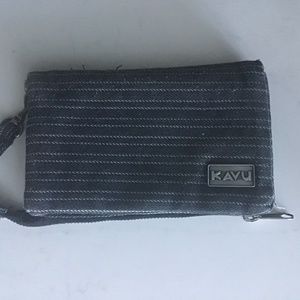 Kavu denim wristlet wallet clutch